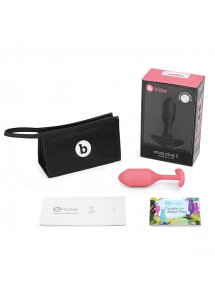 Plug analny z obciążnikiem - B-Vibe Snug Plug 2 Koralowy