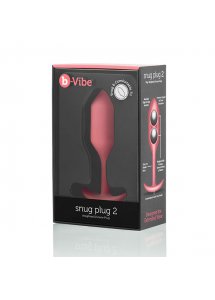 Plug analny z obciążnikiem - B-Vibe Snug Plug 2 Koralowy