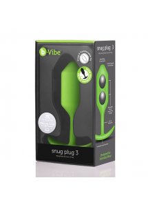 Plug analny z obciążnikiem - B-Vibe Snug Plug 3 Zielony