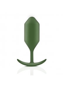 Plug analny z obciążnikiem - B-Vibe Snug Plug 4 Zielony