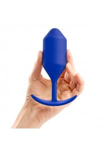 Plug analny z obciążnikiem - B-Vibe Snug Plug 4 Niebieski