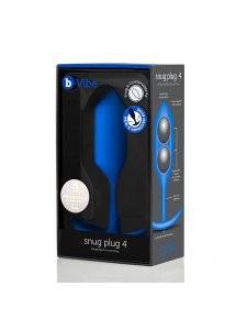 Plug analny z obciążnikiem - B-Vibe Snug Plug 4 Niebieski