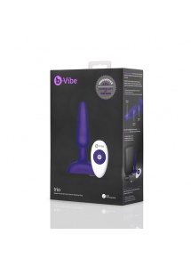 Plug analny ze zdalnym sterowaniem - B-Vibe Trio Remote Control Plug  Fioletowy