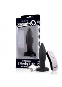 Plug wibrujący z pilotem - The Screaming O Vibrating Plug Black  
