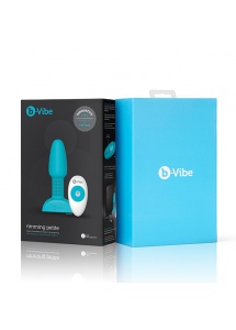 Plug z kuleczkami zdalnie sterowany - B-Vibe Rimming Petite Remote Control Plug  Niebieski