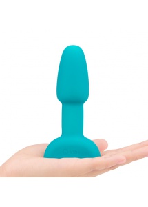 Plug z kuleczkami zdalnie sterowany - B-Vibe Rimming Petite Remote Control Plug  Niebieski