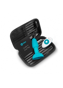 Plug z kuleczkami zdalnie sterowany - B-Vibe Rimming Petite Remote Control Plug  Niebieski