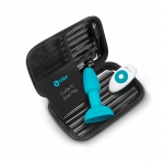 Plug z kuleczkami zdalnie sterowany - B-Vibe Rimming Petite Remote Control Plug  Niebieski