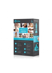 Plug z kuleczkami zdalnie sterowany - B-Vibe Rimming Petite Remote Control Plug  Niebieski