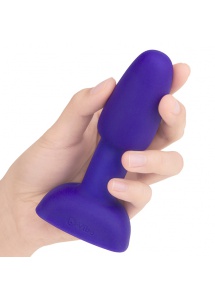 Plug z kuleczkami zdalnie sterowany - B-Vibe Rimming Petite Remote Control Plug  Fioletowy