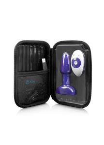 Plug z kuleczkami zdalnie sterowany - B-Vibe Rimming Petite Remote Control Plug  Fioletowy