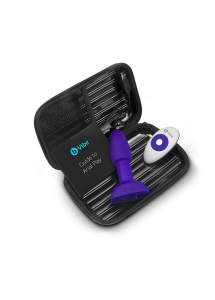Plug z kuleczkami zdalnie sterowany - B-Vibe Rimming Petite Remote Control Plug  Fioletowy