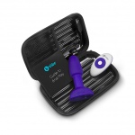 Plug z kuleczkami zdalnie sterowany - B-Vibe Rimming Petite Remote Control Plug  Fioletowy