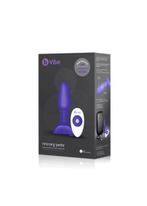 Plug z kuleczkami zdalnie sterowany - B-Vibe Rimming Petite Remote Control Plug  Fioletowy