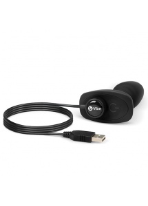 Plug z kuleczkami zdalnie sterowany - B-Vibe Rimming Petite Remote Control Plug  Czarny