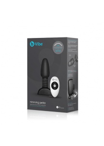 Plug z kuleczkami zdalnie sterowany - B-Vibe Rimming Petite Remote Control Plug  Czarny