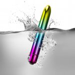Podręczny kolorowy wibrator - Rocks-Off Prism Vibrator Metallic Rainbow  