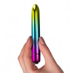 Podręczny kolorowy wibrator - Rocks-Off Prism Vibrator Metallic Rainbow  