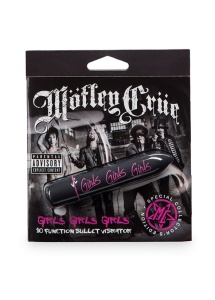 Podręczny rockowy wibrator - Motley Crue Girls Girls Girls 10 Function Bullet Vibrator Black