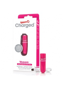 Podręczny wibrator pocisk - The Screaming O Charged Vooom Bullet Vibe  Różowy