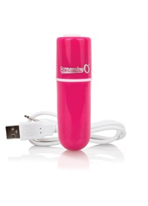 Podręczny wibrator pocisk - The Screaming O Charged Vooom Bullet Vibe  Różowy