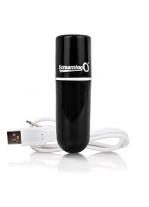 Podręczny wibrator pocisk - The Screaming O Charged Vooom Bullet Vibe  Czarny