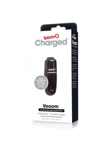 Podręczny wibrator pocisk - The Screaming O Charged Vooom Bullet Vibe  Czarny