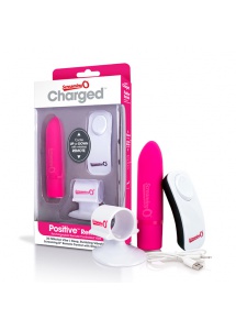 Podręczny wibrator - The Screaming O Charged Positive Remote Control  Czerwony