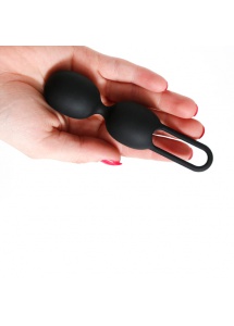 Podwójna kulka do ćwiczeń mięśni Kegla - Tickler Vibes Trainer Toyfriend Double  Czarny