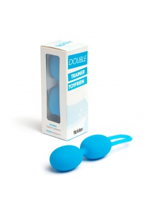 Podwójna kulka do ćwiczeń mięśni Kegla - Tickler Vibes Trainer Toyfriend Double  Niebieski