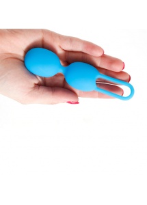 Podwójna kulka do ćwiczeń mięśni Kegla - Tickler Vibes Trainer Toyfriend Double  Niebieski