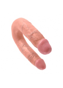 Podwójne dildo - King Cock U-Shaped Double Trouble Medium Flesh Średnie