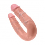Podwójne dildo - King Cock U-Shaped Double Trouble Medium Flesh Średnie
