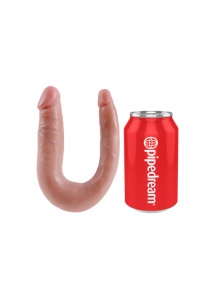 Podwójne dildo - King Cock U-Shaped Double Trouble Small Flesh Małe