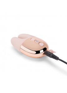 Podwójny masażer łechtaczki - Le Wand Double Vibe Rose Gold  