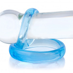 Podwójny pierścień na penisa i jądra - The Screaming O RingO 2 Blue  