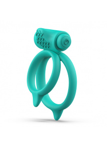 Podwójny pierścień z wibracjami - B Swish bcharmed Basic Plus Dual Cock Ring   Zielony