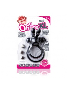 Podwójny pierścień ze stymulatorem - The Screaming O The Ohare XL Black  