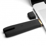 Podwójny stymulator łechtaczki z elastyczną końcówką - Crave Duet Flex Vibrator  Czarny