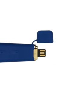 Podwójny stymulator łechtaczki z elastyczną końcówką - Crave Duet Flex Vibrator  Niebieski