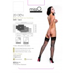 Pończochy samonośne kabaretki – MissO S605  Czarny