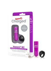Potężny mini wibrator ze zdalnym sterowaniem - The Screaming O Charged Remote Control Vooom Bullet  Fioletowy