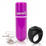 Potężny mini wibrator ze zdalnym sterowaniem - The Screaming O Charged Remote Control Vooom Bullet  Fioletowy