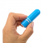 Potężny mini wibrator ze zdalnym sterowaniem - The Screaming O Charged Remote Control Vooom Bullet  Niebieski