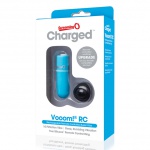 Potężny mini wibrator ze zdalnym sterowaniem - The Screaming O Charged Remote Control Vooom Bullet  Niebieski