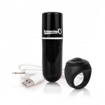 Potężny mini wibrator ze zdalnym sterowaniem - The Screaming O Charged Remote Control Vooom Bullet  Czarny