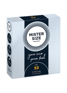 Prezerwatywy dopasowane na miarę - Mister Size 53 mm 3szt