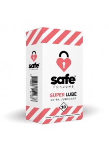 Prezerwatywy mocno nawilżane - Safe Super Lube Condoms Extra Lubricant  10szt