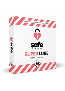 Prezerwatywy mocno nawilżane - Safe Super Lube Condoms Extra Lubricant  36szt