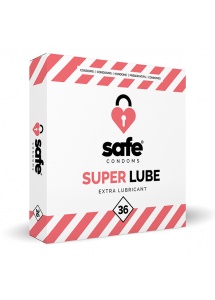 Prezerwatywy mocno nawilżane - Safe Super Lube Condoms Extra Lubricant  36szt